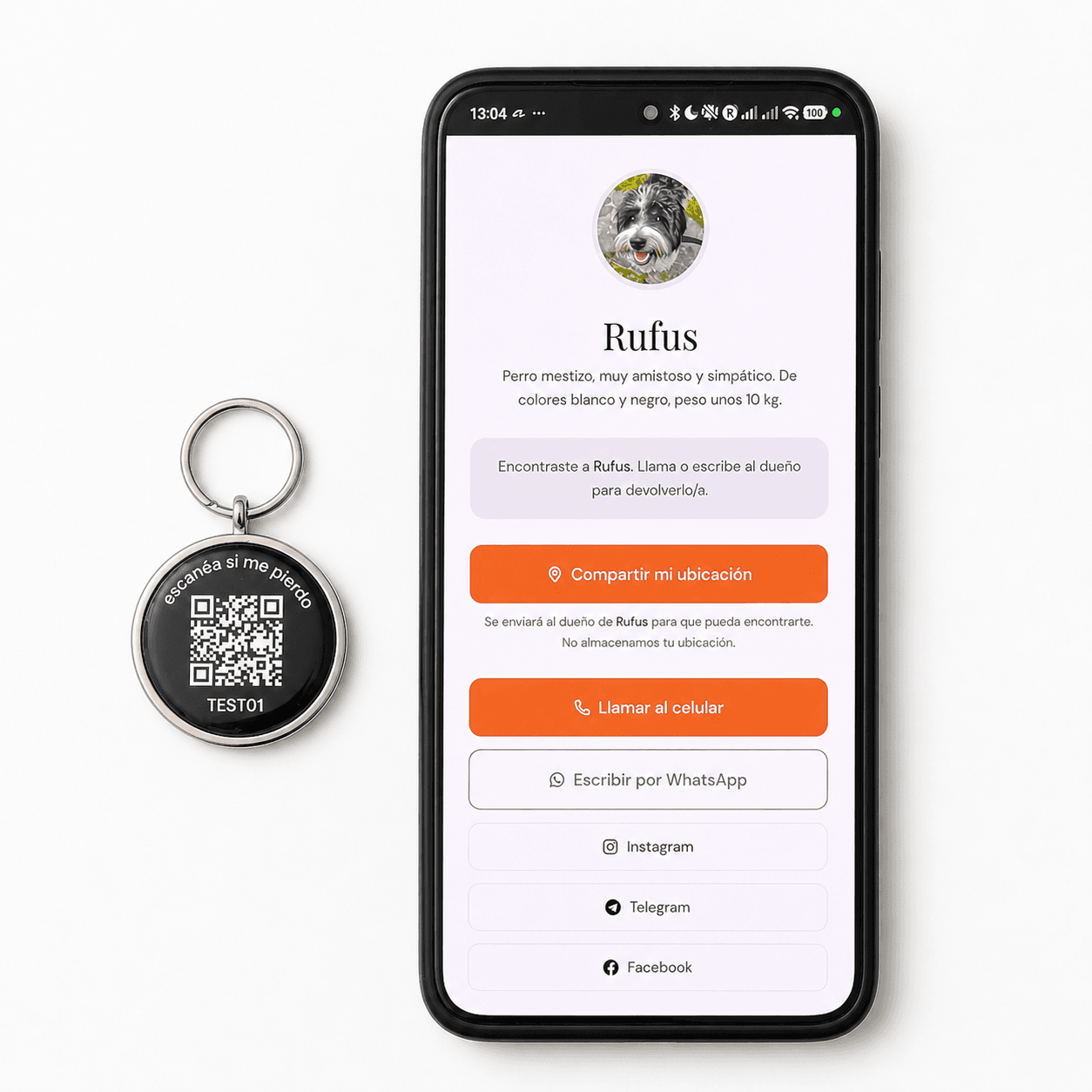 Escaneo de la placa con un celular para ver el perfil del dueño